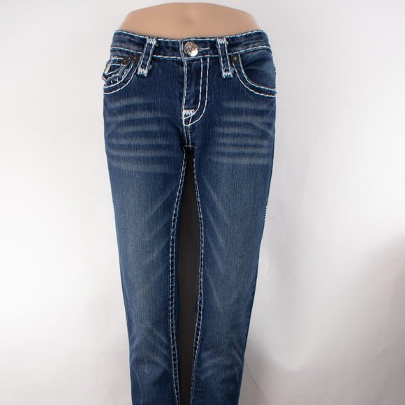 True Religion Joey Super T Straight 28 (27 X 32) Women's Denim Jeans Medium Wash - Picture 1 of 14